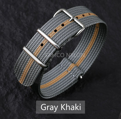 Ribbed Nylon Watch