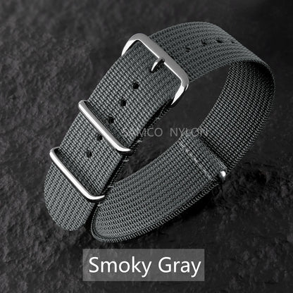 Ribbed Nylon Watch