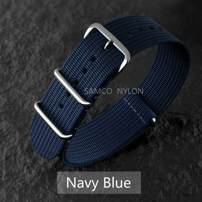 Ribbed Nylon Watch