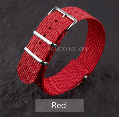 Ribbed Nylon Watch